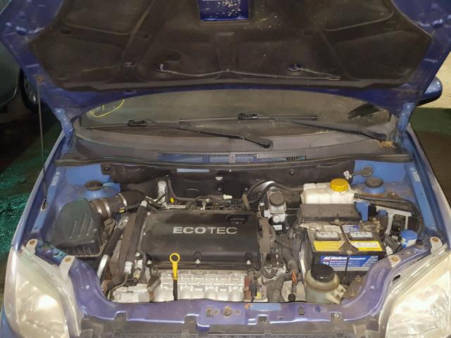 KL1TD56E99B644123 - 2009 CHEVROLET AVEO LS BLUE photo 7