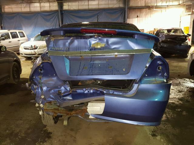 KL1TD56E99B644123 - 2009 CHEVROLET AVEO LS BLUE photo 9
