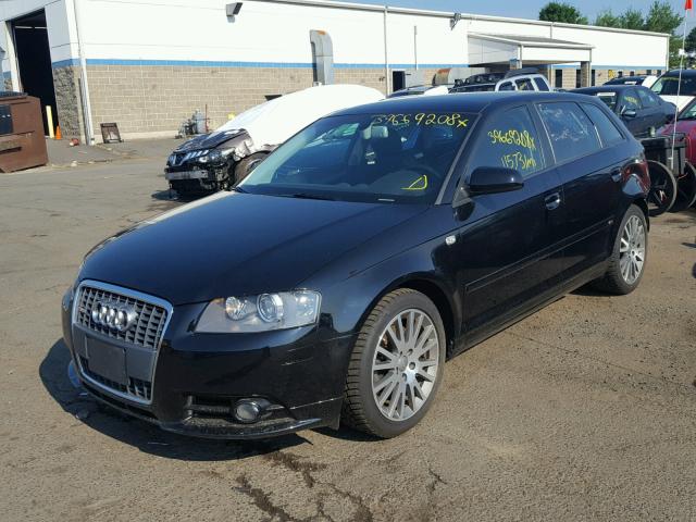 WAUKD78P08A163452 - 2008 AUDI A3 S-LINE BLACK photo 2