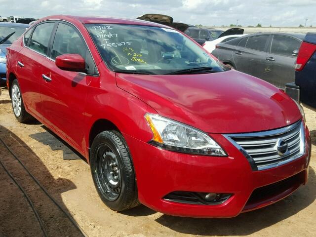 3N1AB7AP0DL755275 - 2013 NISSAN SENTRA RED photo 1