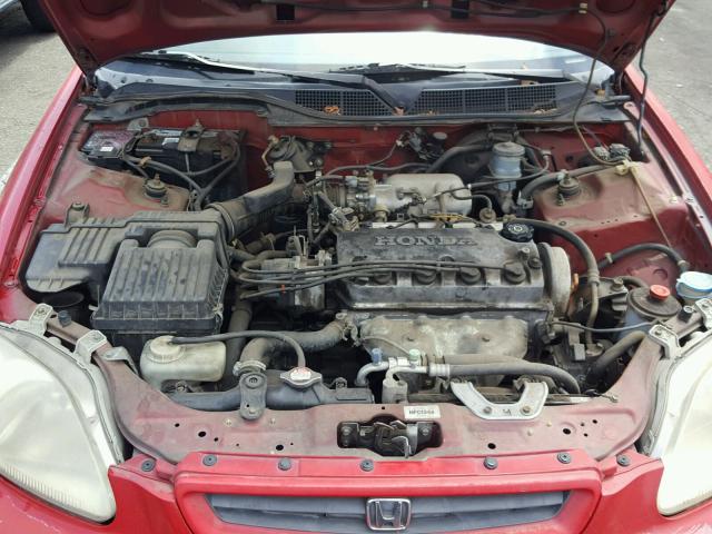 1HGEJ7228TL078380 - 1996 HONDA CIVIC HX RED photo 7