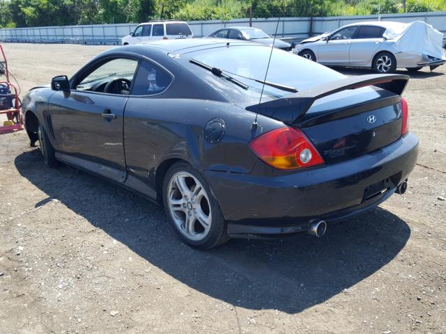 KMHHN65F84U152753 - 2004 HYUNDAI TIBURON GT BLACK photo 3