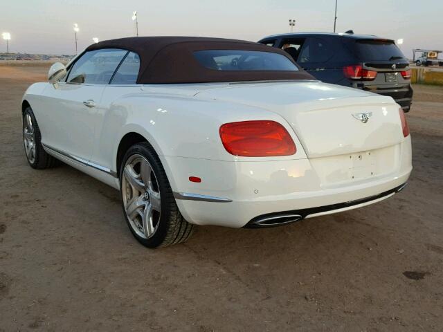 SCBGR3ZA8CC075066 - 2012 BENTLEY CONTINENTA WHITE photo 3