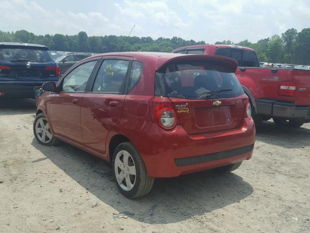 KL1TG6DE5BB251631 - 2011 CHEVROLET AVEO LT RED photo 3