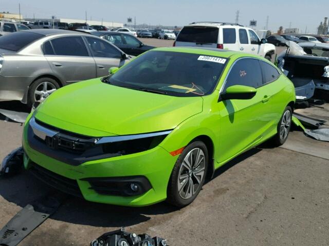 2HGFC3B38GH360327 - 2016 HONDA CIVIC EX GREEN photo 2