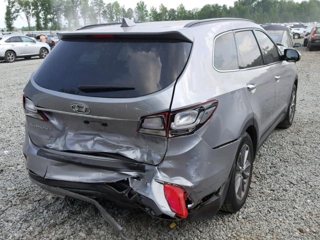 KM8SM4HF8HU250650 - 2017 HYUNDAI SANTA FE S SILVER photo 4