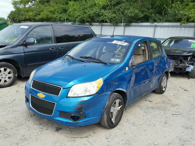 KL1TD66E69B321265 - 2009 CHEVROLET AVEO LS TEAL photo 2