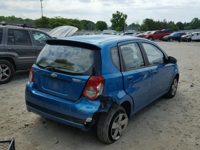 KL1TD66E69B321265 - 2009 CHEVROLET AVEO LS TEAL photo 4