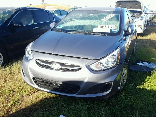 KMHCT4AE6FU906687 - 2015 HYUNDAI ACCENT GRAY photo 2