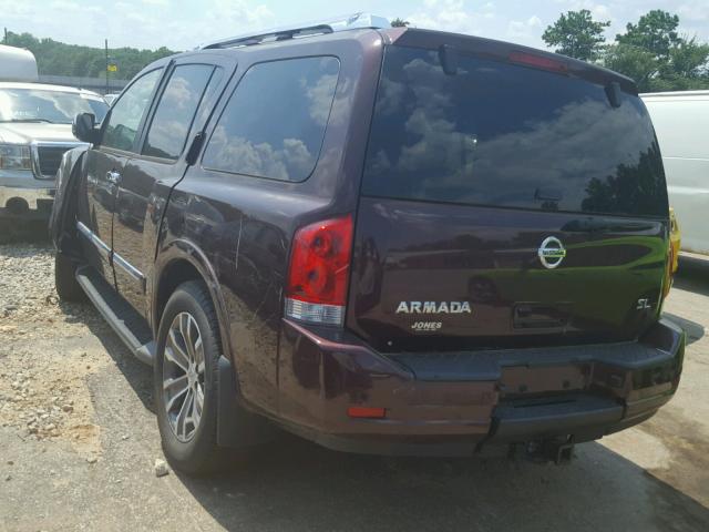 5N1AA0NC3FN611989 - 2015 NISSAN ARMADA SV BURGUNDY photo 3