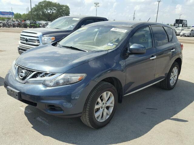 JN8AZ1MU0BW051368 - 2011 NISSAN MURANO S BLUE photo 2