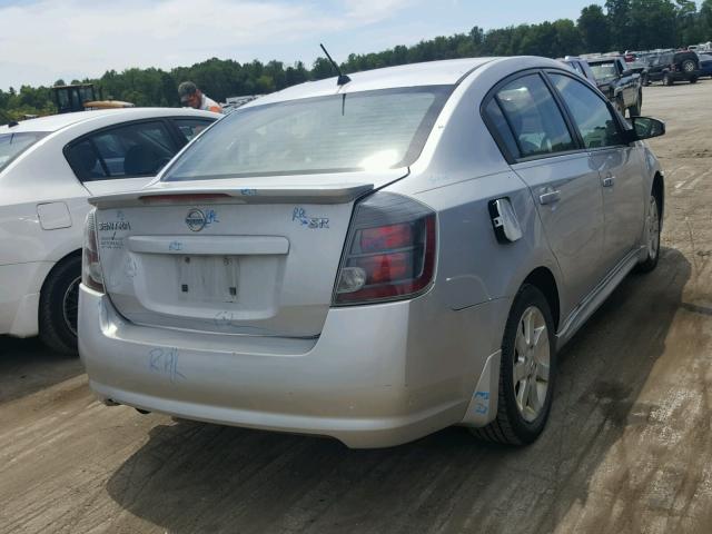 3N1AB6AP0BL619848 - 2011 NISSAN SENTRA 2.0 SILVER photo 4