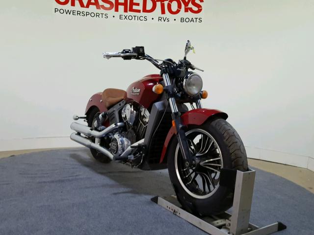 56KMSA001G3108955 - 2016 INDIAN MOTORCYCLE CO. SCOUT ABS RED photo 2