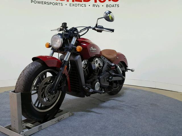 56KMSA001G3108955 - 2016 INDIAN MOTORCYCLE CO. SCOUT ABS RED photo 4