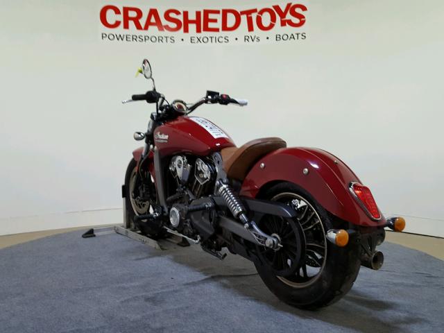 56KMSA001G3108955 - 2016 INDIAN MOTORCYCLE CO. SCOUT ABS RED photo 6