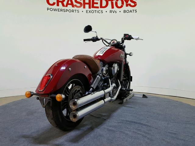 56KMSA001G3108955 - 2016 INDIAN MOTORCYCLE CO. SCOUT ABS RED photo 8