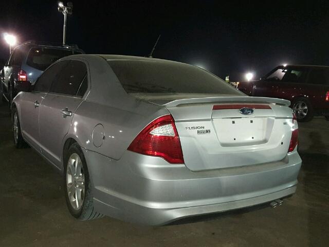 3FAHP0HA0CR230773 - 2012 FORD FUSION SILVER photo 3