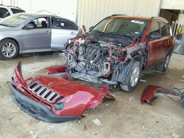1C4NJCBA1ED829590 - 2014 JEEP COMPASS SP RED photo 2
