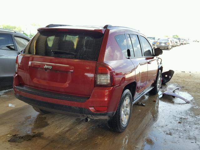 1C4NJCBA1ED829590 - 2014 JEEP COMPASS SP RED photo 4