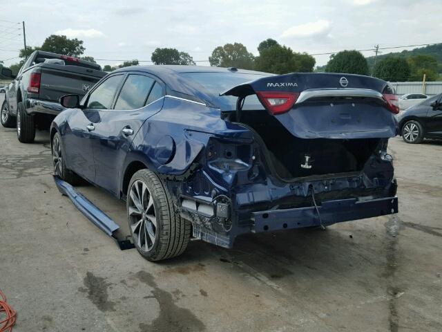 1N4AA6AP8HC427846 - 2017 NISSAN MAXIMA 3.5 BLUE photo 3