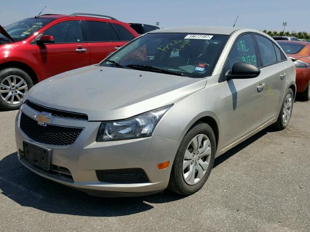 1G1PA5SH2E7203409 - 2014 CHEVROLET CRUZE LS TAN photo 2