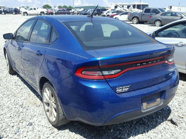 1C3CDFBA3DD201940 - 2013 DODGE DART SXT BLUE photo 3