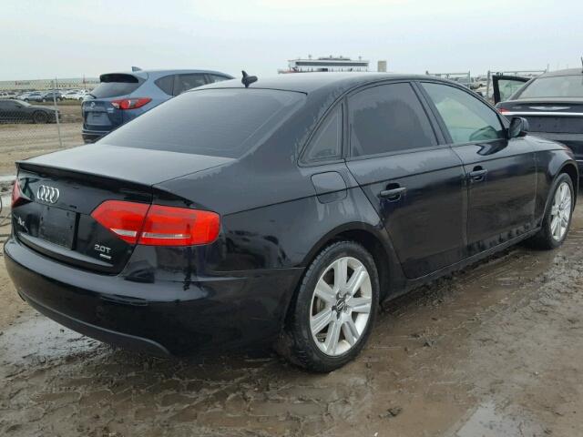 WAUBFAFL9BA058648 - 2011 AUDI A4 BLACK photo 4