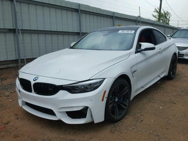 WBS4Y9C50JAC86252 - 2018 BMW M4 WHITE photo 2