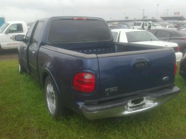 1FTRW07632KB56234 - 2002 FORD F150 BLUE photo 3