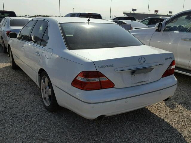 JTHBN36F555016968 - 2005 LEXUS LS 430 WHITE photo 3