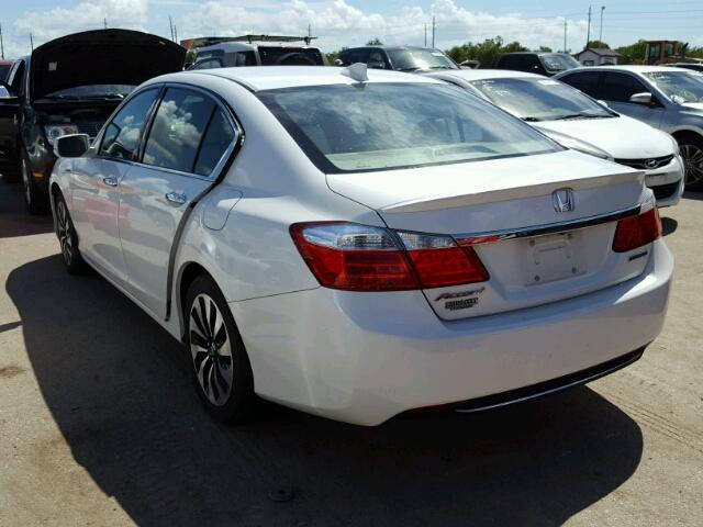 1HGCR6F51FA006144 - 2015 HONDA ACCORD HYB WHITE photo 3