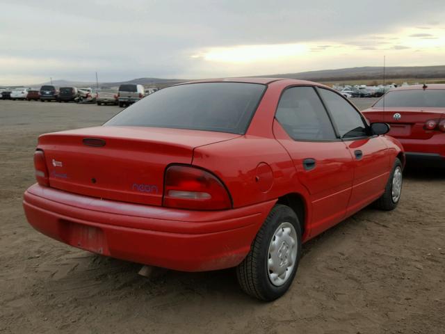 1P3ES27C2VD302420 - 1997 PLYMOUTH NEON BASE 红色 照片 4