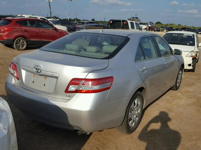 4T4BF3EKXAR046000 - 2010 TOYOTA CAMRY BASE SILVER photo 4