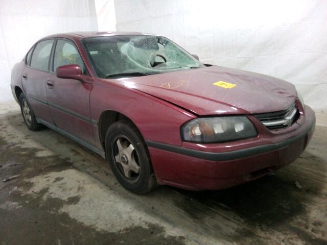 2G1WF52E559383504 - 2005 CHEVROLET IMPALA MAROON photo 1