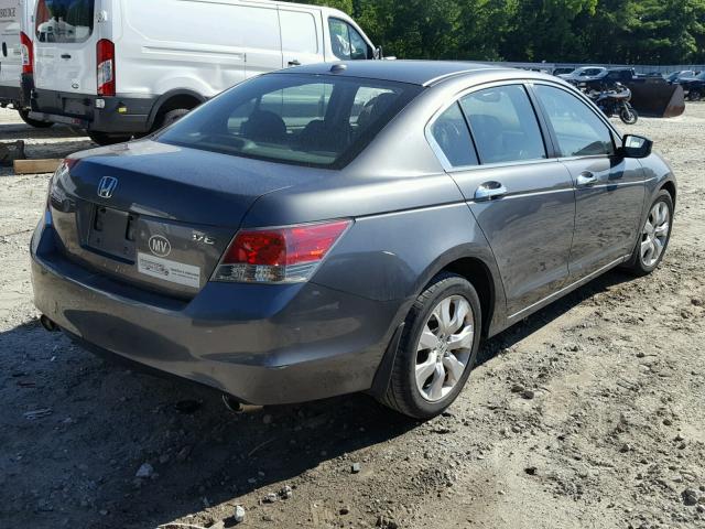 1HGCP36808A037886 - 2008 HONDA ACCORD EXL GRAY photo 4