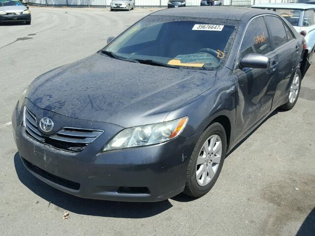 4T1BB46K38U052872 - 2008 TOYOTA CAMRY HYBR CHARCOAL photo 2