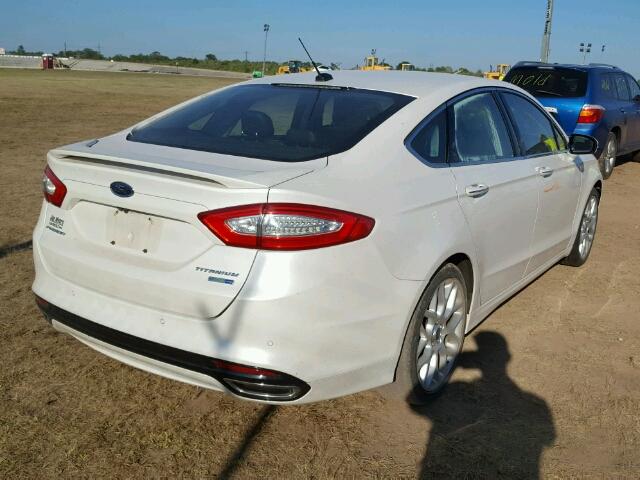 3FA6P0D98ER298129 - 2014 FORD FUSION WHITE photo 4