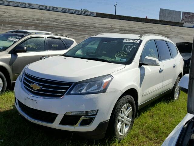 1GNKRGKD0EJ161254 - 2014 CHEVROLET TRAVERSE WHITE photo 2