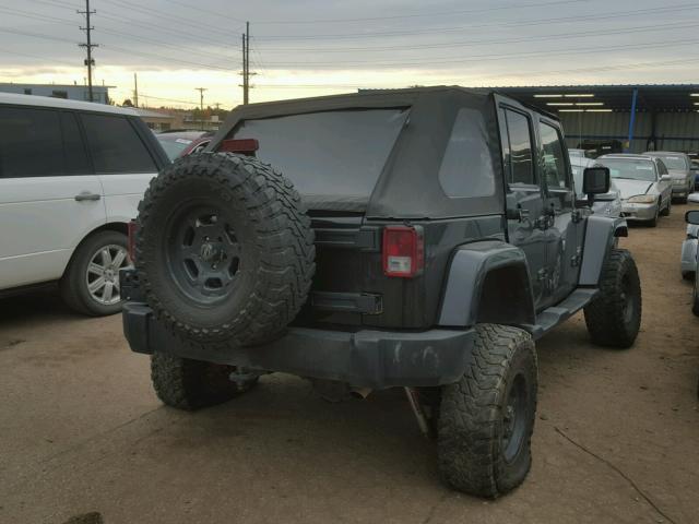1J4GA59137L121452 - 2007 JEEP WRANGLER S BLACK photo 4