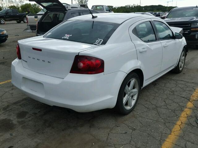 1C3CDZAB3DN648595 - 2013 DODGE AVENGER WHITE photo 4