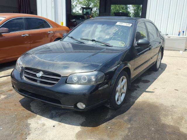 JN1CA31D31T814580 - 2001 NISSAN MAXIMA GXE BLACK photo 2