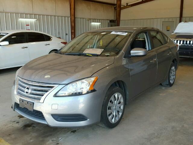 3N1AB7AP1EY279672 - 2014 NISSAN SENTRA S GRAY photo 2