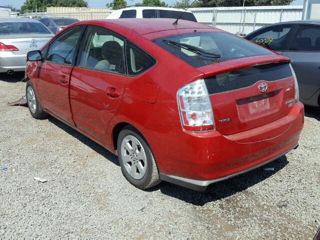 JTDKB20U083410390 - 2008 TOYOTA PRIUS RED photo 3