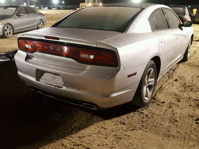 2C3CDXBGXCH139786 - 2012 DODGE CHARGER SILVER photo 4