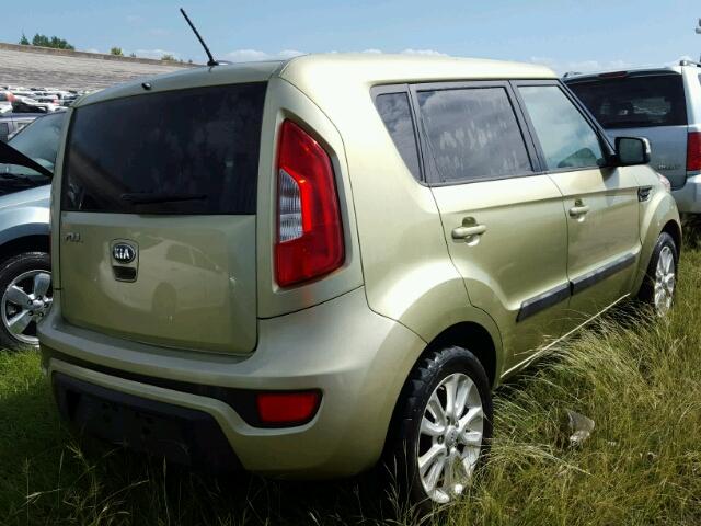 KNDJT2A67D7590933 - 2013 KIA SOUL GREEN photo 4