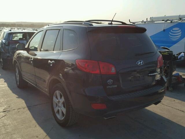 5NMSH13E97H118704 - 2007 HYUNDAI SANTA FE S BLACK photo 3