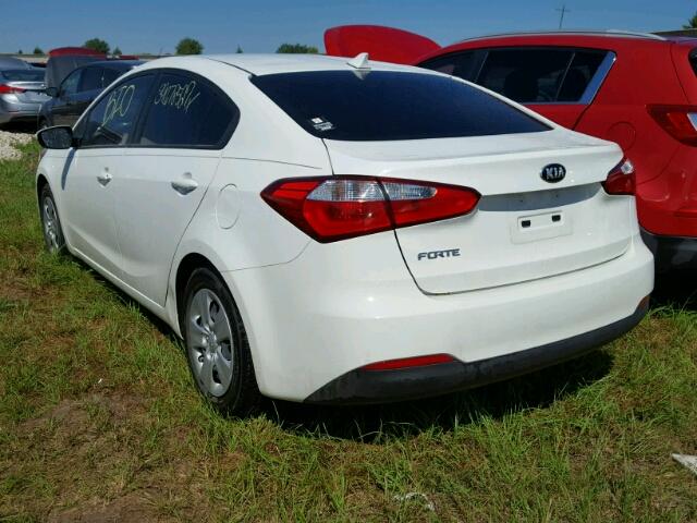 KNAFK4A62G5608448 - 2016 KIA FORTE WHITE photo 3