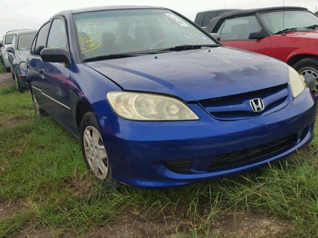 1HGES16354L006468 - 2004 HONDA CIVIC BLUE photo 1