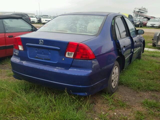 1HGES16354L006468 - 2004 HONDA CIVIC BLUE photo 4