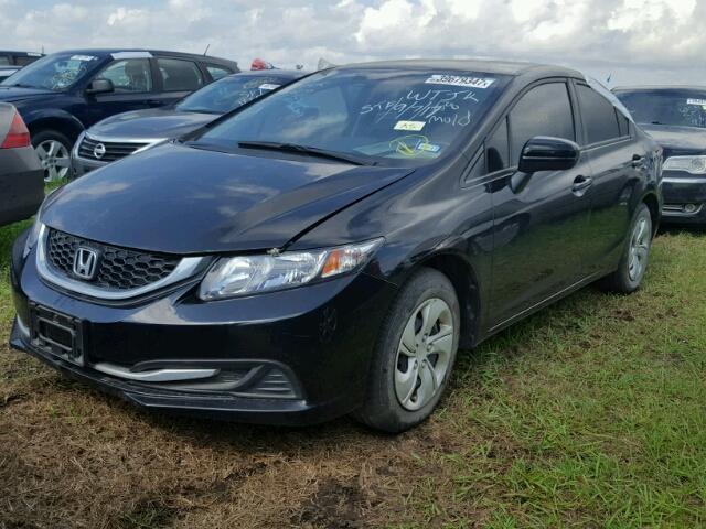 2HGFB2F52FH562992 - 2015 HONDA CIVIC LX BLACK photo 2